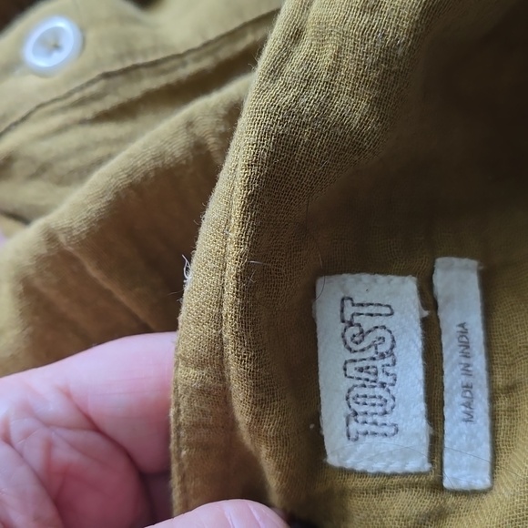 TOAST UK Crinkle Cotton Long Sleeve Kaftan Dress Gown Lagenlook NWT Sz XL - Picture 4 of 6